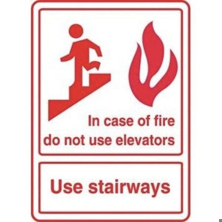 Accuform ANSI SAFETY SIGN IN CASE OF FIRE DO MEXT415VA MEXT415VA